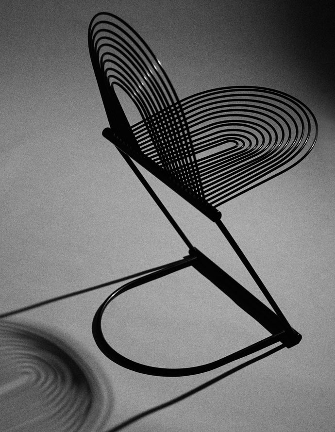Rosenthal Swing chair by Jutta & Herbert Ohl, 1980s — angled view in black.