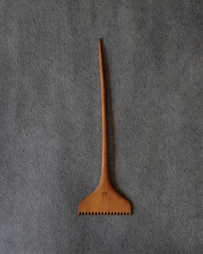 Handmade Japanese maple wood comb with fine teeth