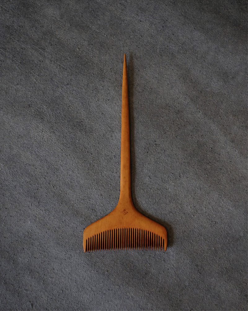 Handmade Japanese maple wood comb with wide teeth